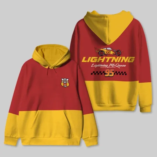 Discover Lightning McQeen Pixar Car Piston Cup Rust-Eze Racing Hoodie 3D Printed