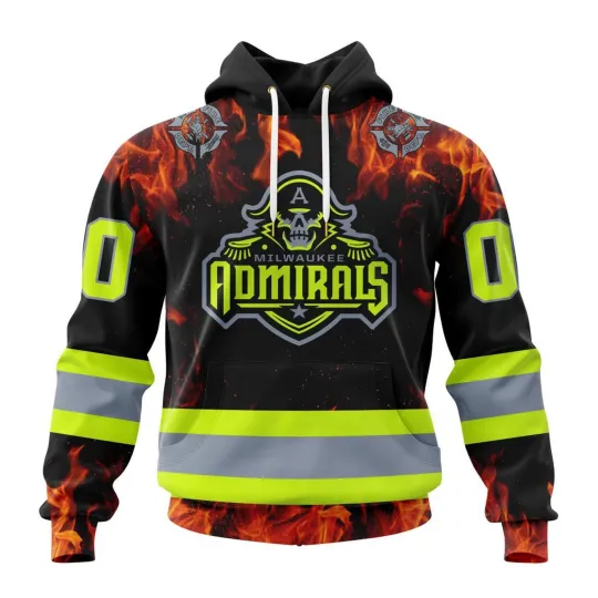 Personalized Milwaukee Admirals Hoodie Special Design Honoring Firefighters