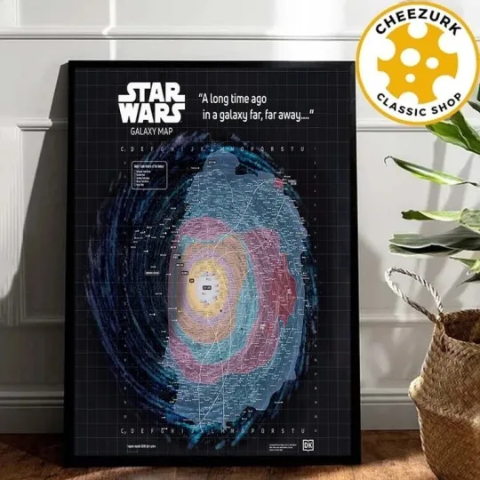 Star Wars Galaxy Map Poster - Premium Matte Vertical Design
