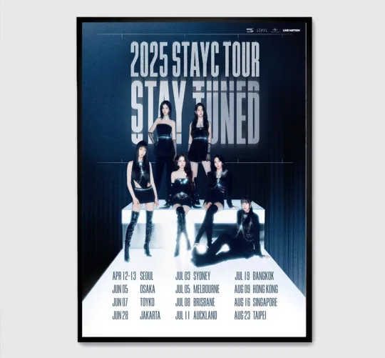 Discover STAYC 2025 Tour Stay Tuned Vertical Poster