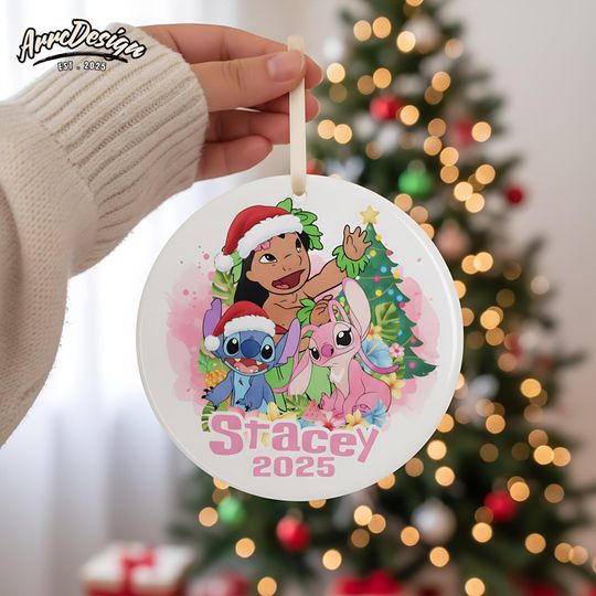 Discover Personalized Lilo & Stitch Ornament: Custom Name Disney Christmas Keepsake 2025