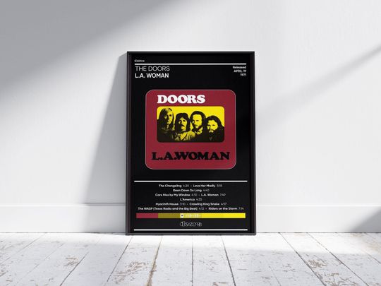 The Doors Poster L.A. Woman Rock Music Album Cover Wall Decor
