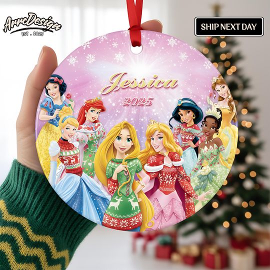 Discover Personalized Princess Ceramic Ornament: Custom Holiday Keepsake
