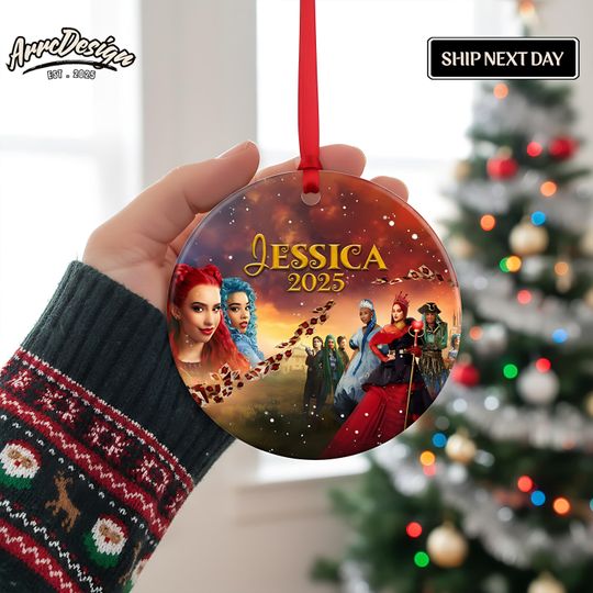 Personalized Descendants Rise of Red Ceramic Ornament: Custom Fan Gift