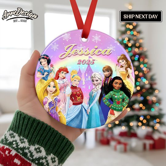 Discover Personalized Princess Ceramic Ornament: Custom Holiday Keepsake