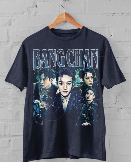 Discover Bang Chan Vintage Graphic T-Shirt: 90s Style Tee