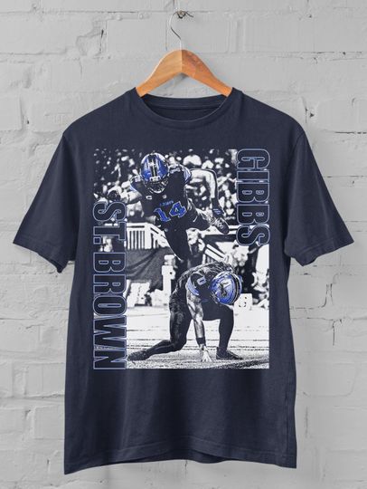 Detroit Football Shirt, Amon-Ra St. Brown & Jahmyr Gibbs Game Day Tee