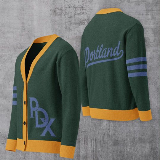 Discover Varsity Cardigan: Portland PNW, Unisex Fit