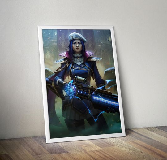 Discover Arcane Caitlyn Poster | Video Game Wall Decor | Gaming Poster | Gamer Gift | Premium Matte Vertical Poster