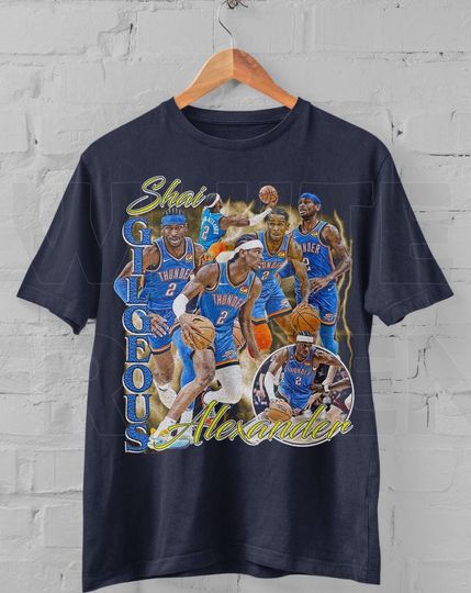 Discover Shai Gilgeous-Alexander Shirt, Basketball shirt, Classic 90s Graphic Tee, Unisex, Vintage Stlye Gift, Retro