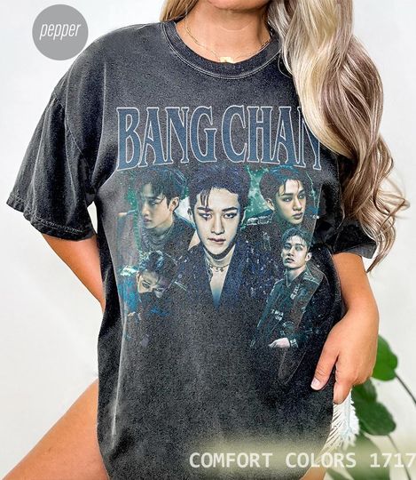 Discover Bang Chan Vintage Graphic Comfort Colors T-Shirt: 90s Style Tee