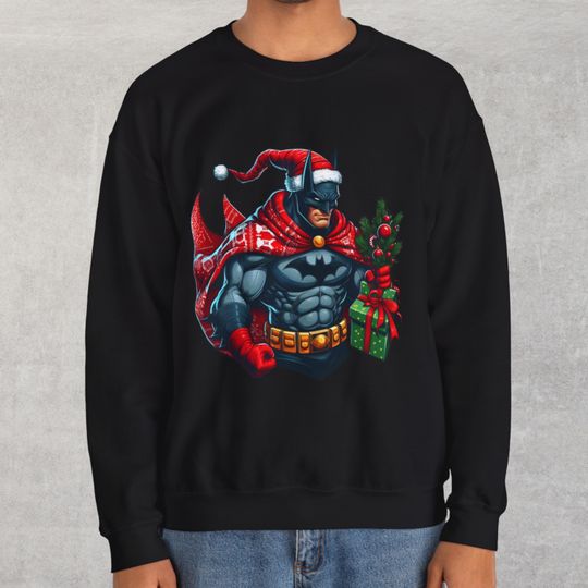 Batman Christmas Sweatshirt, Superhero Christmas, DC Comics Unisex Sweatshirt