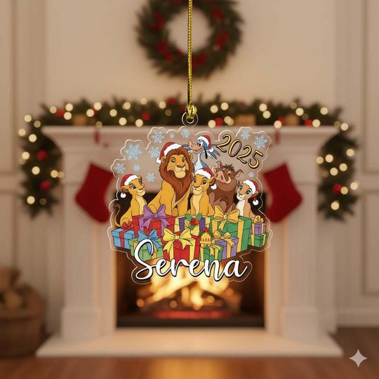 Discover Personalized The Lion King Christmas Ornament, Lion King Xmas Ornament Fan Gift, Customized Disney 2025 Christmas Tree Decor Gift For Kid