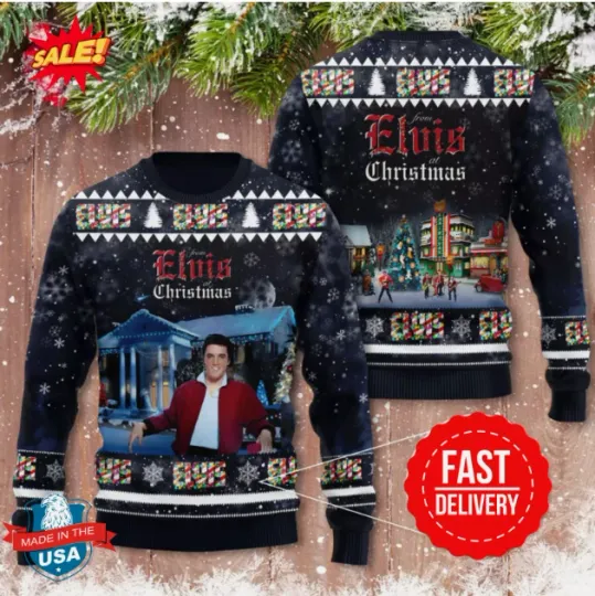 Discover Elvis Presley Christmas 3D Ugly Sweater, fan gift, best gift