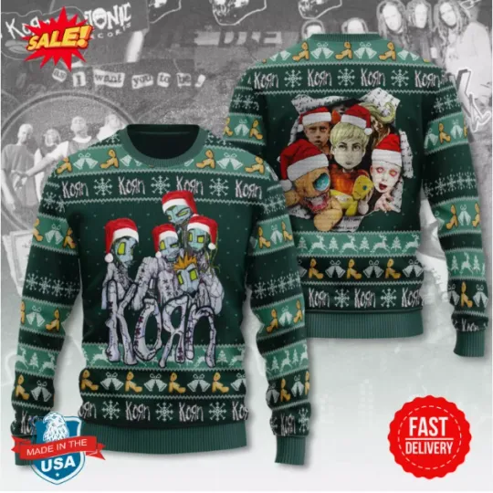 Discover K0rn Band 3D Ugly Sweater, best gift, holiday gift