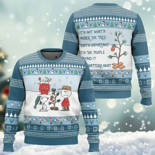 Discover Blissful Christmas Magic With Snooy Peanut Christmas Ugly Sweater Hot