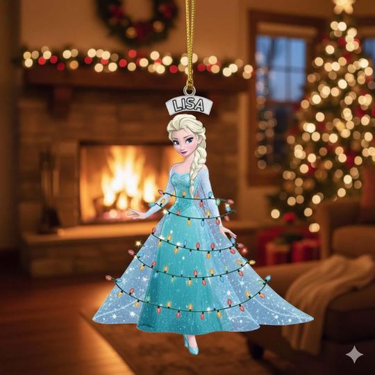 Discover Disney Elsa Characters Custom Christmas Ornament, Custom Princess Frozen Elsa Ornament, Custom Disney Hangings, Magic Kingdom