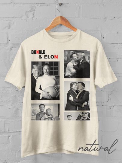 Discover Funny Donald Trump & Elon Musk T-Shirt: Political Humor Gift