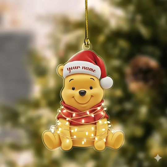 Discover Personalized Christmas 2D Flat Ornament, Disney Winnie The Pooh Ornament 2025,Disney Keepsake Ornament Pooh Ornament Disneyworld Gifts