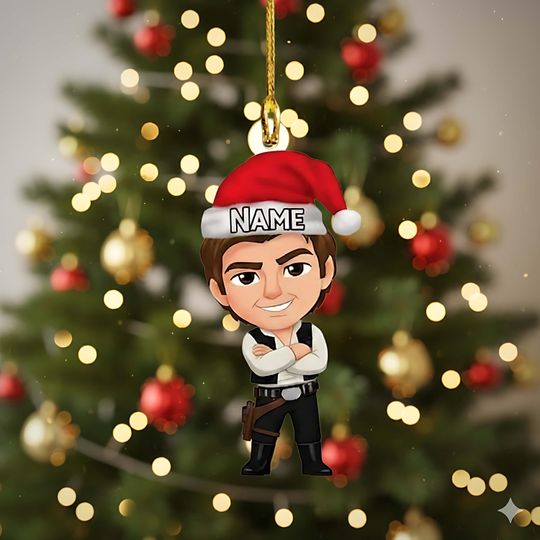 Personalized Hansolo Christmas Ornament, Mandalorian Keepsake 2025