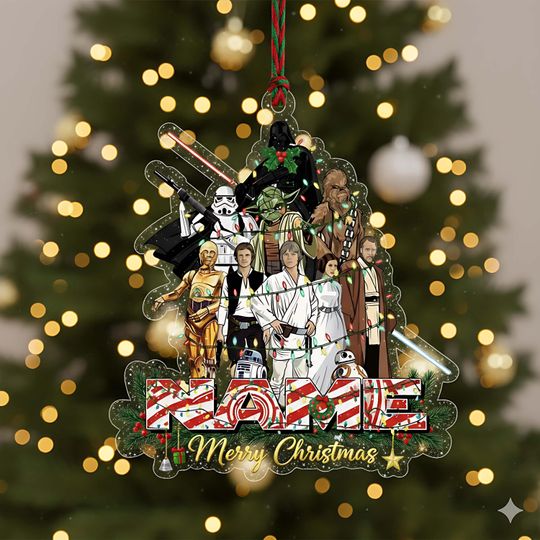 Discover Personalized Star Wars Christmas Ornament, Sci-fi Star Wars Xmas Ornament With Characters