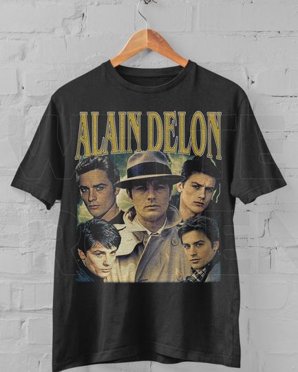 Discover Alain Delon Vintage Style Graphic Tee - Classic Movie Homage