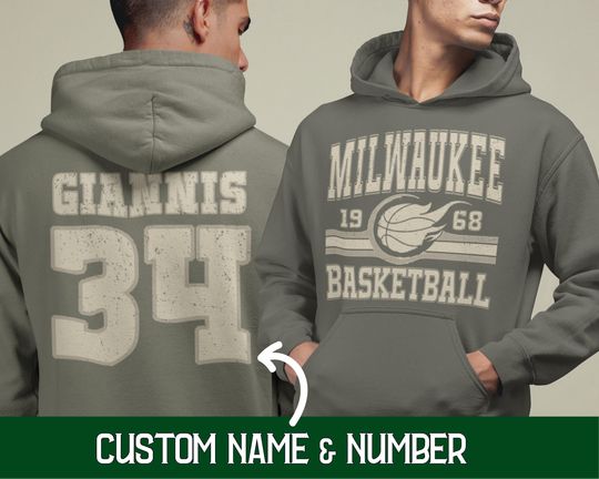 Custom Retro Milwaukee Basketball Hoodie, Personalized Milwaukee Game Day Sweatshirt, Milwaukee Basketball Fan Gift, Vintage 80s Style Shirt