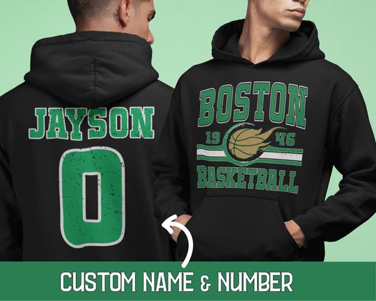 Discover Custom Retro Boston Basketball Hoodie, Personalized Boston Game Day Sweatshirt, Boston Basketball Fan Gifts, Vintage 80s Style Boston Shirts