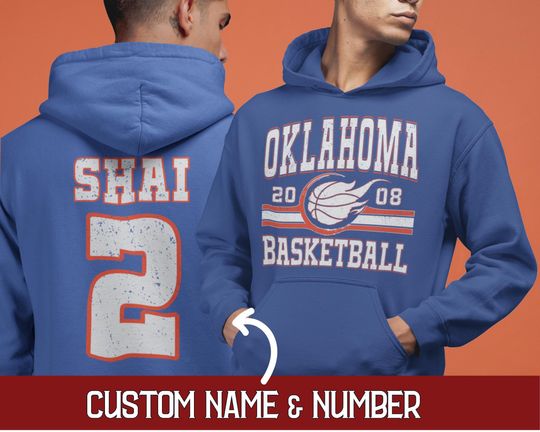 Discover Custom Retro Oklahoma City Basketball Hoodie, Oklahoma Game Day Sweatshirts, Personalized Oklahoma Basketball Fan Gifts, Vintage 80s Style
