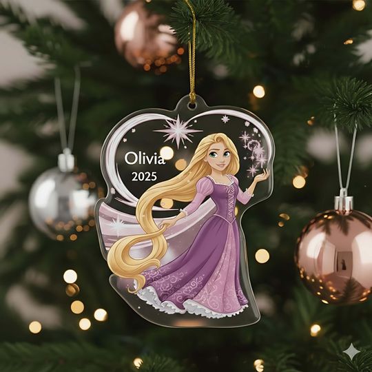 Discover Disney Rapunzel Ornament, Personalized Princess Ornament, Princess Gift