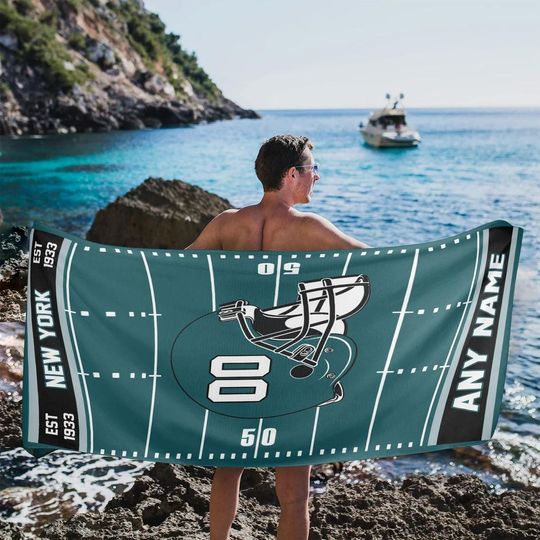 Discover Personalized Philadelphia Football Beach Towel, Game Day Football Team Decor Fan Gifts