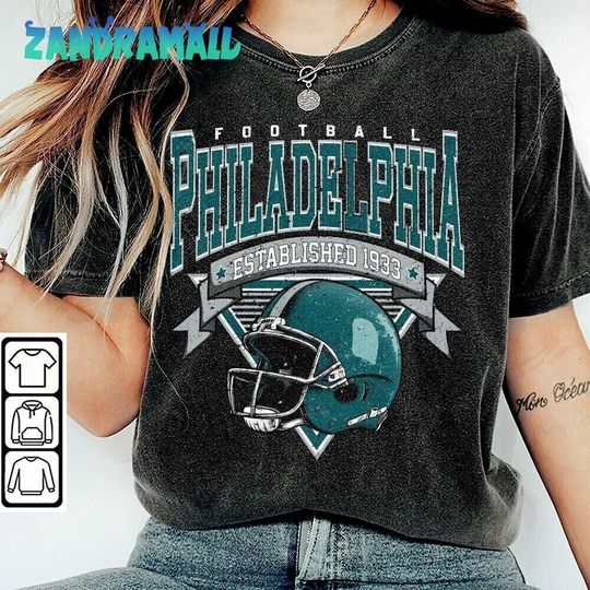 Discover Philadelphia Football Team Unisex Shirt, Vintage Style Gift, Football Tee, Philadelphia Fans Shirt, Philadelphia Retro