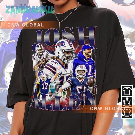 Discover Josh Allen Buffalo Football Shirt, Vintage Football 90s Sweatshirt, Fan Football Game Day