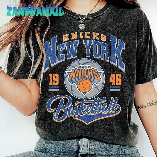 Discover New York Knicks Basketball Vintage 90s Shirts, Retro 90s Knicks Basketball Team Crewneck, Basketball Fans Tee Gifts