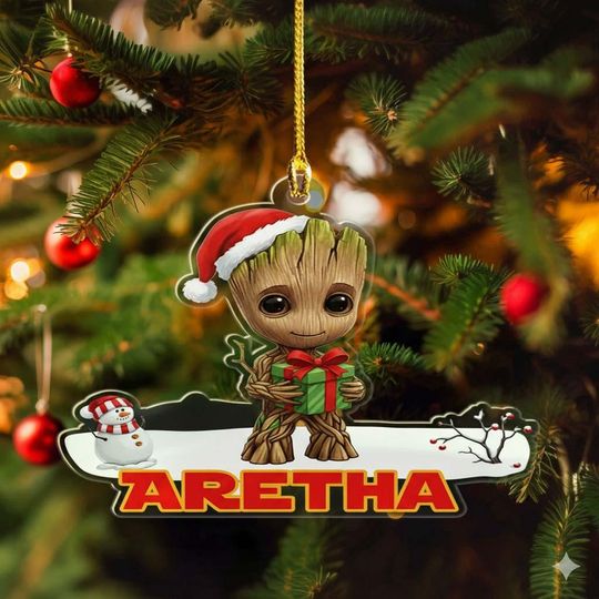 Discover Personalized Groot Christmas Ornament, Disney Star Wars Christmas Gift Decoration