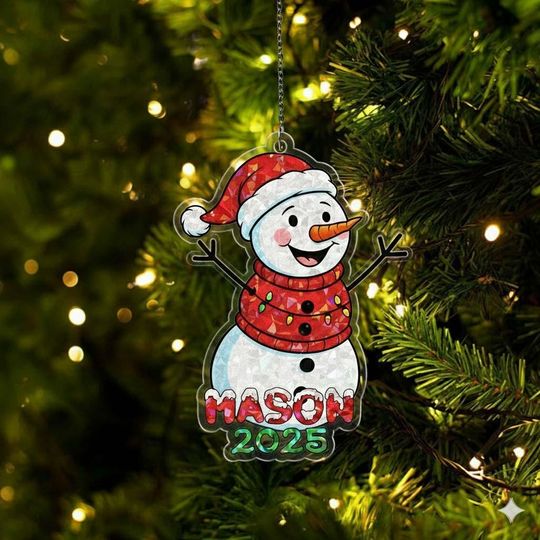 Personalized Name Snowman Christmas, Boy Girl Christmas Gift, Holiday Gift Idea 2025