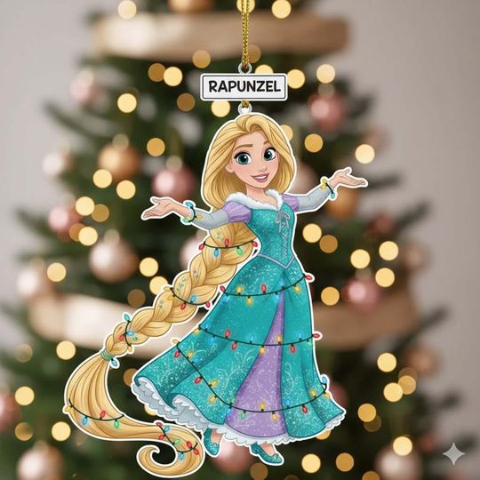 Discover Personalized Disney Princess Rapunzel Engaged Ornament, Tangled Couple Ornament