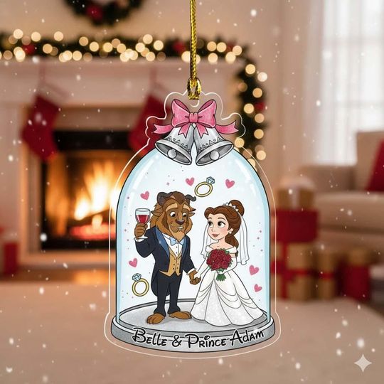 Discover Personalized Married Couple Ornament, Family Vacation Keepsake, Disneyland Trip 2025 Decor