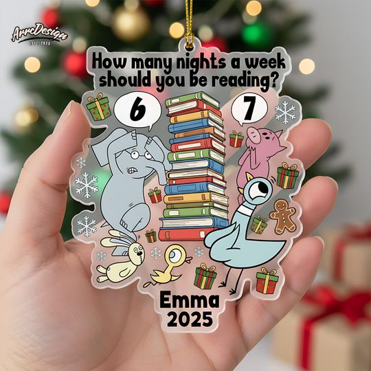 Discover Personalized How Many Nights A Week Should You Be Reading 6-7 Ornament: Custom Decor