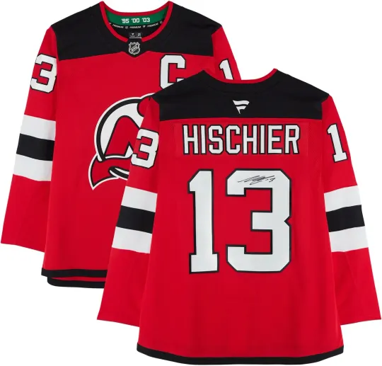 Discover Nico Hischier New Jersey Devils Autographed Red Hockey Jersey