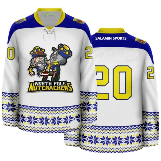 North Pole Nutcrackers Christmas Hockey Jersey Ugly Xmas Sweater Style