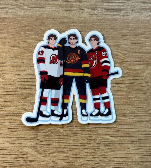 Hughes Brothers Water Resistant Sticker New Jersey Devils Canucks Jack Hughes Quinn Hughes Luke Hughes