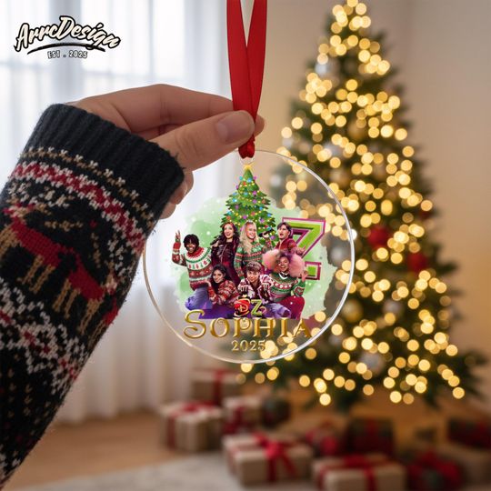Personalized Descendants Zombies Christmas Ornament: Custom 2025 Acrylic Holiday Keepsake