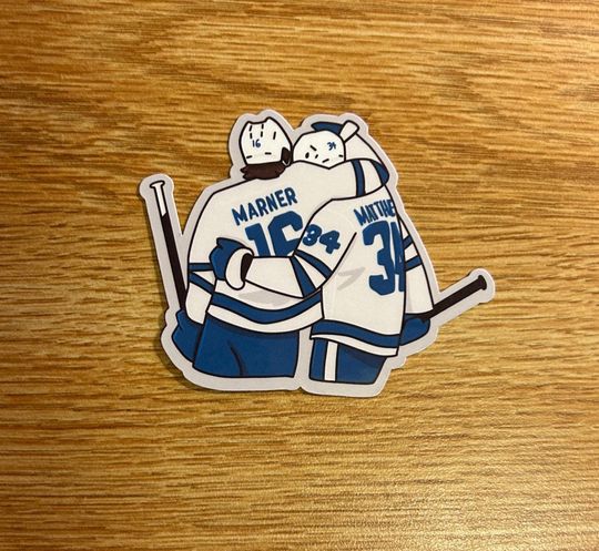 Discover Mitch Marner and Auston Matthews Toronto Maple Leafs Water-Resistant Sticker