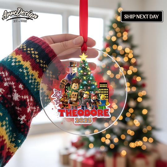 Discover Personalized Video Game Christmas Ornament: Custom Acrylic Holiday Decoration