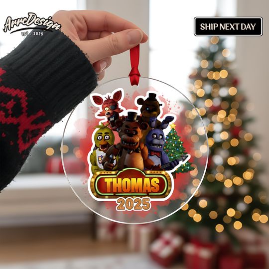 Discover Personalized Freddy Ornament: Custom Acrylic Christmas Decoration