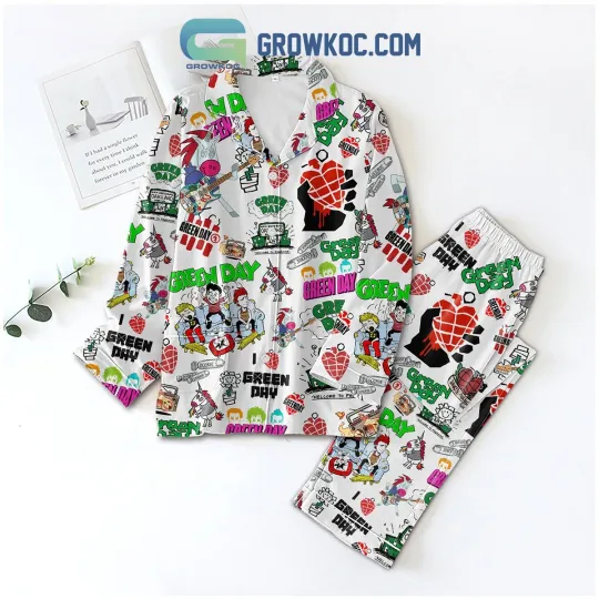 I Love Green Day Welcome To Paradise Pajamas Set