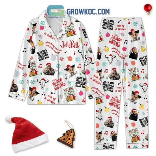 Jelly Roll Even Savage Bitches Go To Heaven Pajamas Set