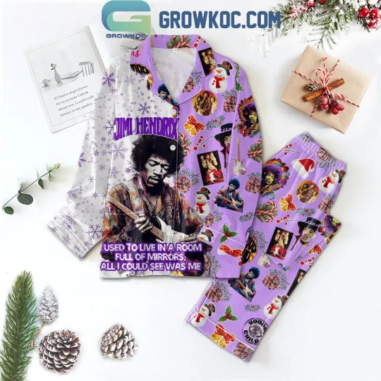 Discover Jimi Hendrix I Used To Live In A Room Full Of Mirrors Christmas Pajama Set