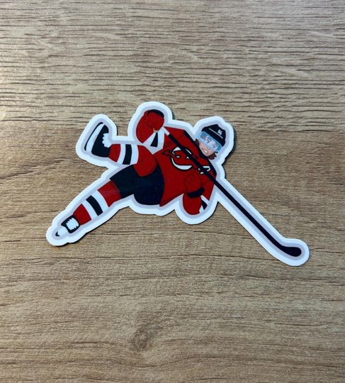 Discover Jack Hughes Falling Sticker | New Jersey Devils | Water Resistant